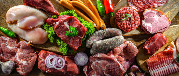istock Composition with a variety of meat products 1789114305