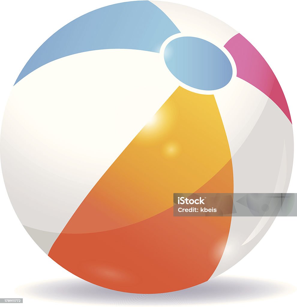 Beach Ball Beach ball on white background. EPS 10, image contains transparencies. Beach Ball stock vector