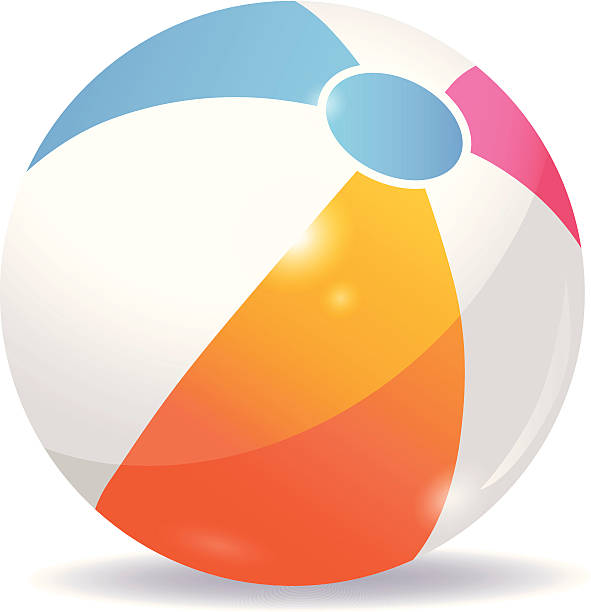 Beach Ball Beach ball on white background. EPS 10, image contains transparencies. beach ball stock illustrations