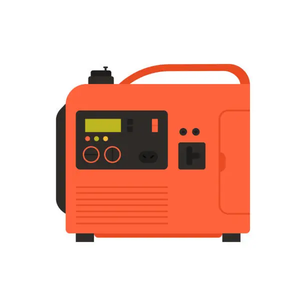 Vector illustration of Mobile electric generator