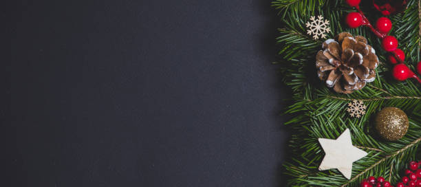istock Frame of christmas tree decor 1789158494