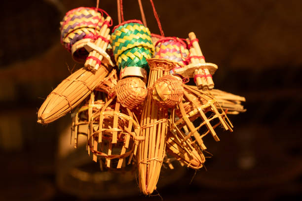 istock Sticky rice storage Fish trapping equipment, baskets, small models woven from beliefs and beliefs 1789166098