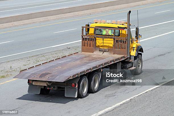 Tilt Bed Tow Truck Stock Photo - Download Image Now - Color Image, Commercial Land Vehicle, Driving