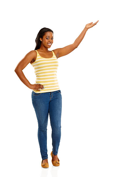 istock Pretty young woman showing copyspace 178918170