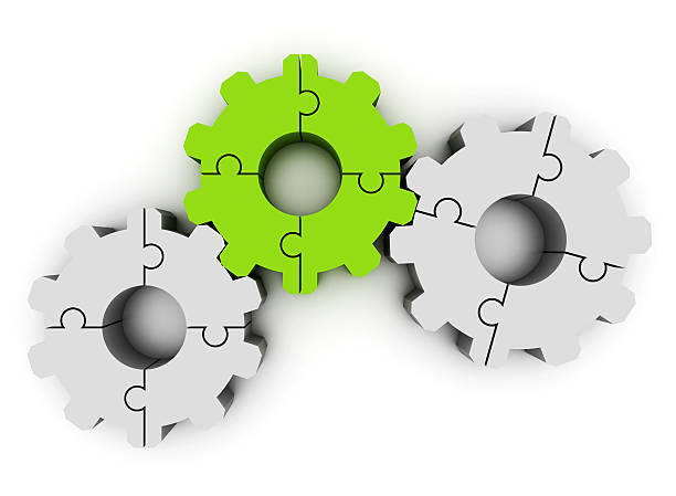 istock Gear made of puzzle 178918171