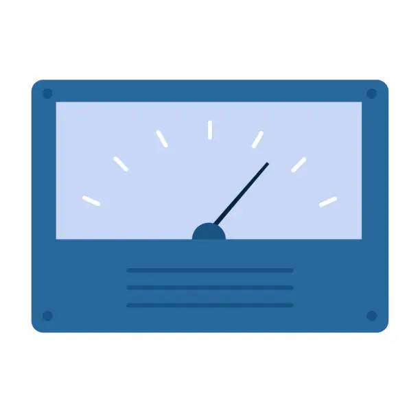 Vector illustration of Electric ammeter device