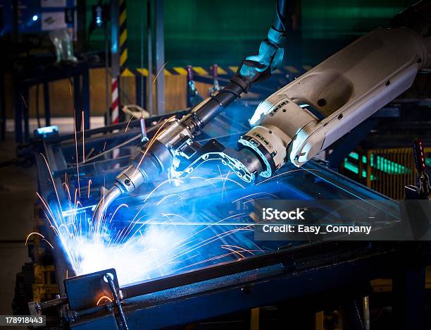 Robotic Arm Welding Stock Photo - Download Image Now - Machinery, Welding, Robot