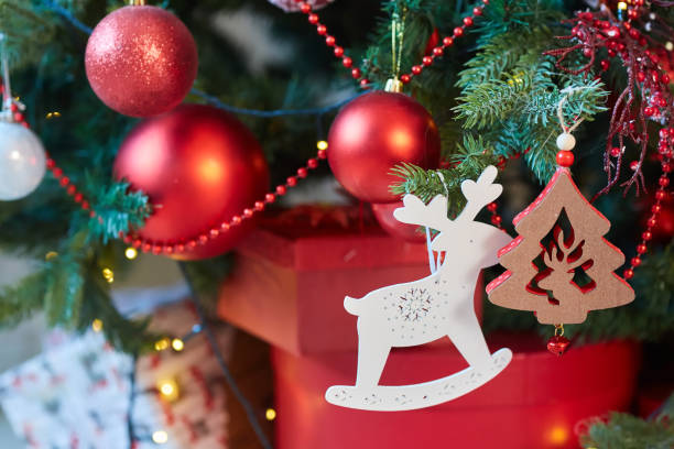 istock Elegant decorated with balls and figures Christmas tree 1789209250