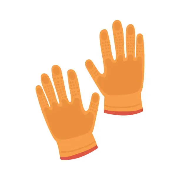 Vector illustration of Farming protection gloves