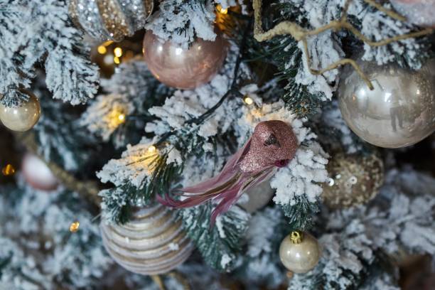 istock Elegant decorated with balls and figures Christmas tree 1789238058