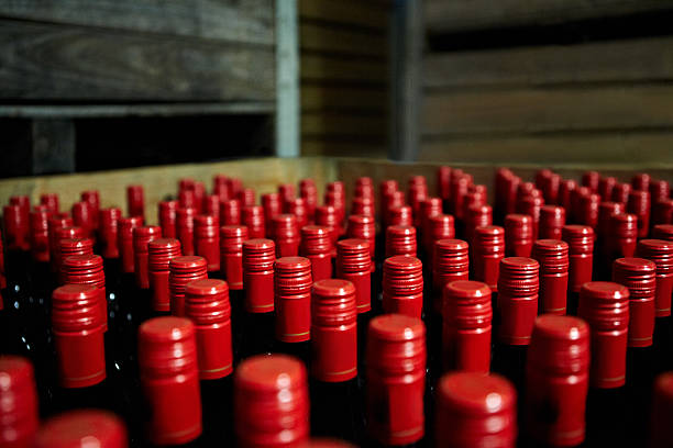 o produto final-vinicultura - wine wine bottle box crate imagens e fotografias de stock