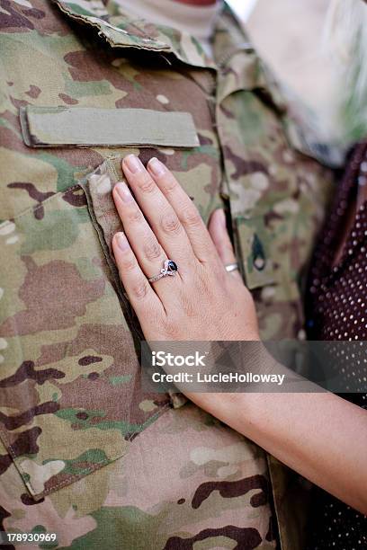 Soldier Wifes Hand Stock Photo - Download Image Now - US Military, Military, Wife