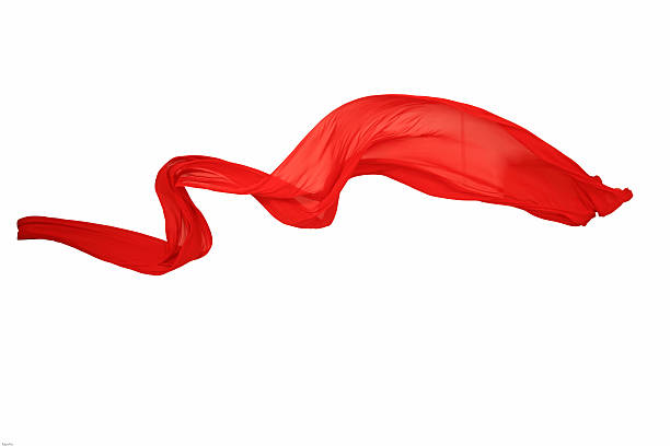 Silk Stock Photo - Download Image Now - Scarf, Wind, Red - iStock