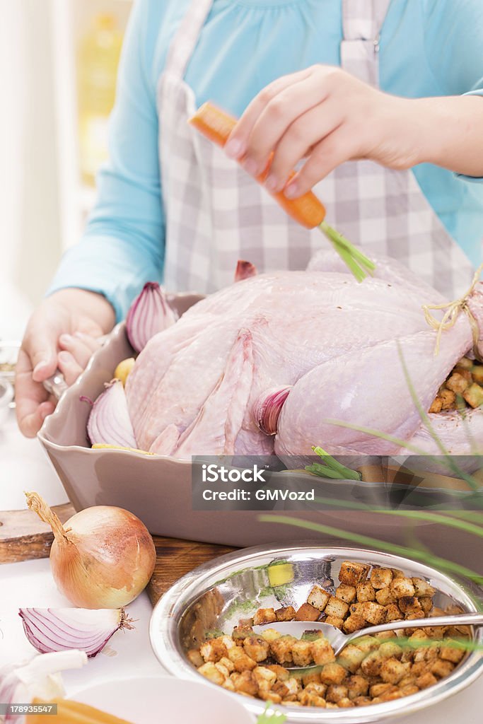 Preparar Thanksgiving férias Turquia para - Royalty-free 10-11 Anos Foto de stock