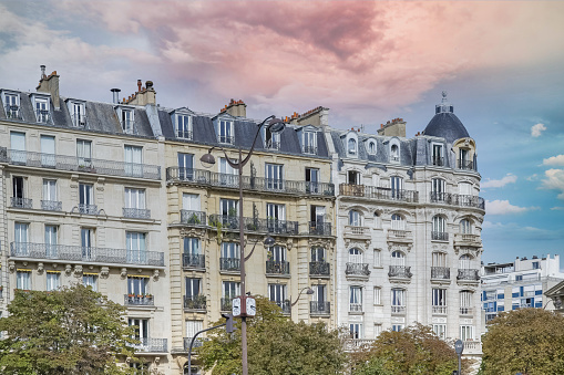 Paris, beautiful buildings, place de la Nation in the 11e district