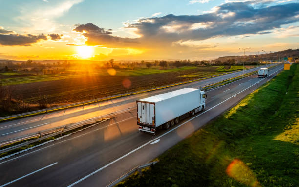 istock Transportation Truck on road 1789373118