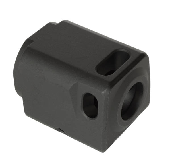 istock Quartering view of a handgun muzzle brake 1789379377