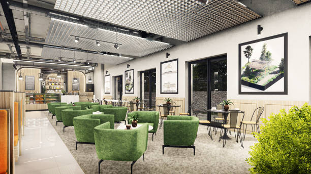 istock Concept design of modern Restaurant lounge bar 