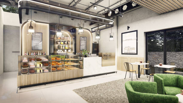 istock Concept design of modern Restaurant lounge bar 