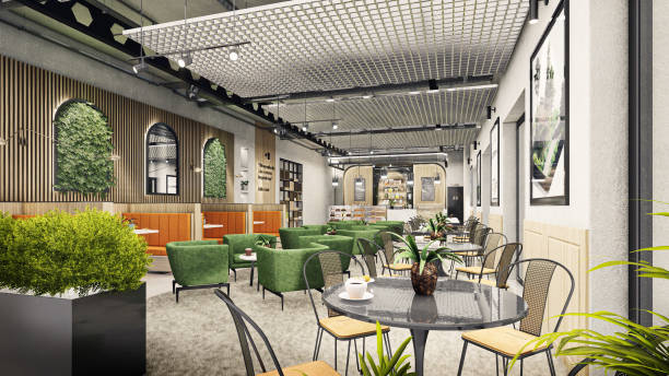 istock Concept design of modern Restaurant lounge bar 