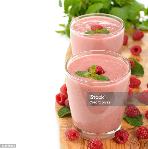 Raspberry Smoothie Stock Photo - Download Image Now - Brown, Drink, Drinking Glass