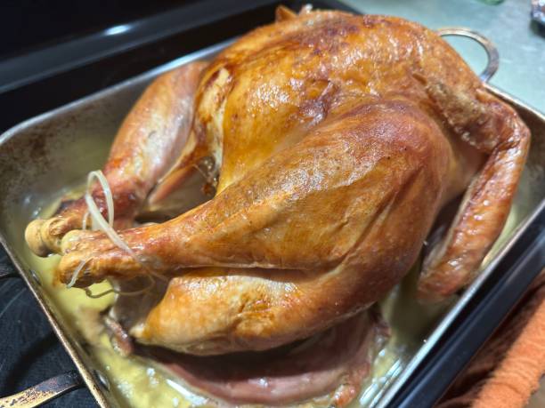 istock Fresh organic turkey baking in a oven 1789468635