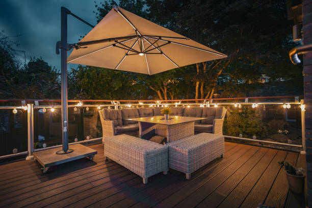 istock Holiday Home Outdoor Decking Shots With Lights 1789481706