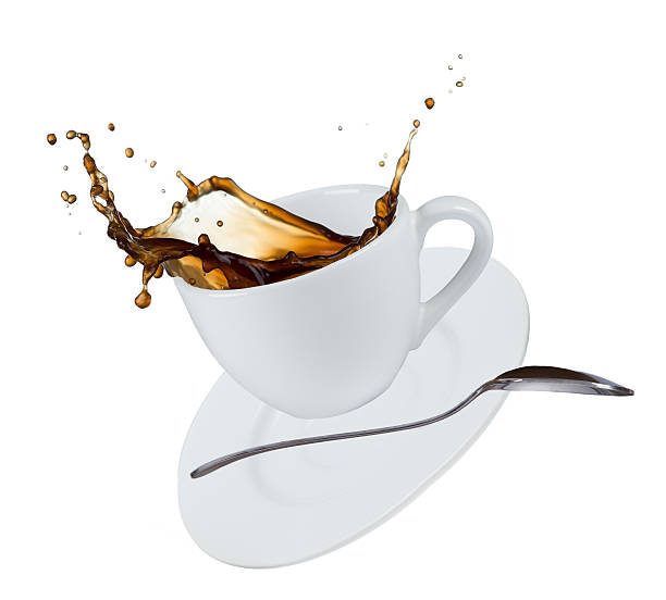 istock Dropped coffee cup in motion as coffee splashes out 178950683