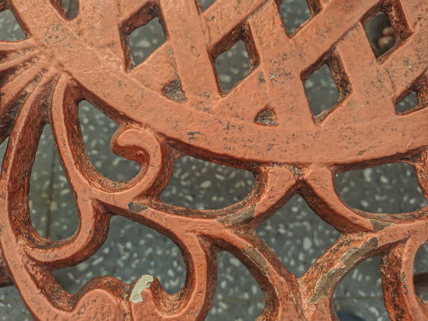 istock Flower-shaped chairs and orange paint 1789513257