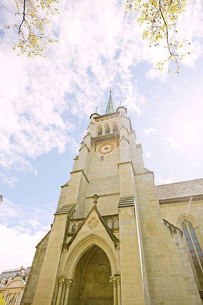 istock View of the cathedral tower in Lausanne 178951538