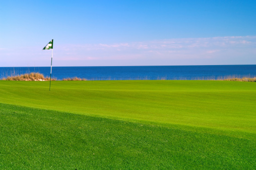 lovely ocean front golf green
