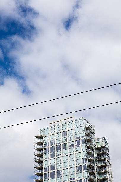 Top of building in Vancouver stock photo