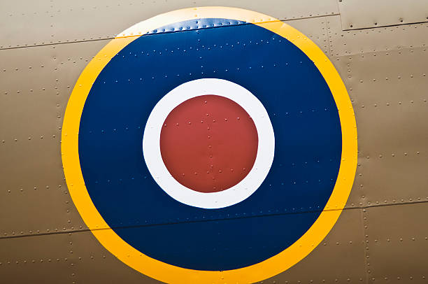 close up of british airforce symbol stock photo