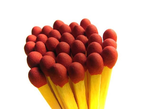 Group of Red Matches stock photo