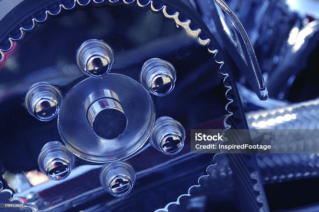 Chrome Supercharger Pulley Photo of a chrome supercharger pulley. Blurred Motion Stock Photo