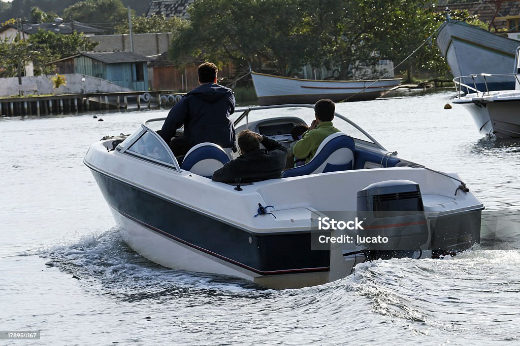 Motorboot - Lizenzfrei Boje Stock-Foto