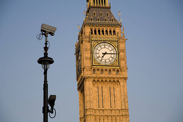 CCTV Watches Big Ben stock photo