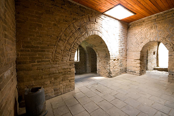Inside Restored Guardhouse at Mutianyu Section Great Wall, Beijing, China