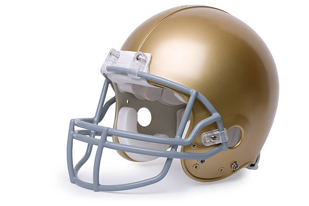 istock Gold football helmet at an angle 178955362