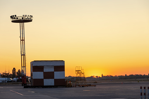 Lighting tower at the airport