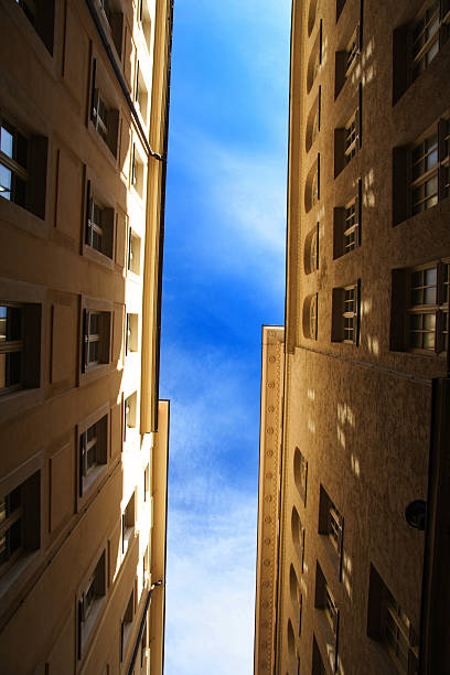 alleyway panorama stock photo
