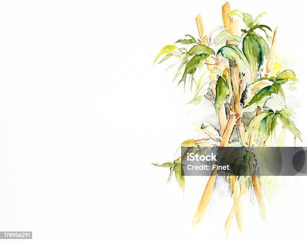 Абстрактный Разноцветные Нежнозеленый Бамбук Листья — стоковая векторная графика и другие изображения на тему Бамбуковый лес