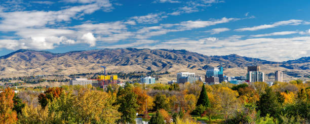 istock Boise city park and autumn skyline 1789566947