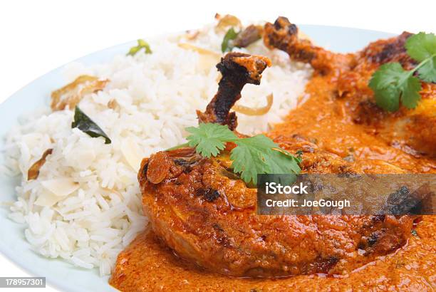 Curry Di Pollo Tandoori Masala - Fotografie stock e altre immagini di Bianco - Bianco, Pollo al curry, Alla brace