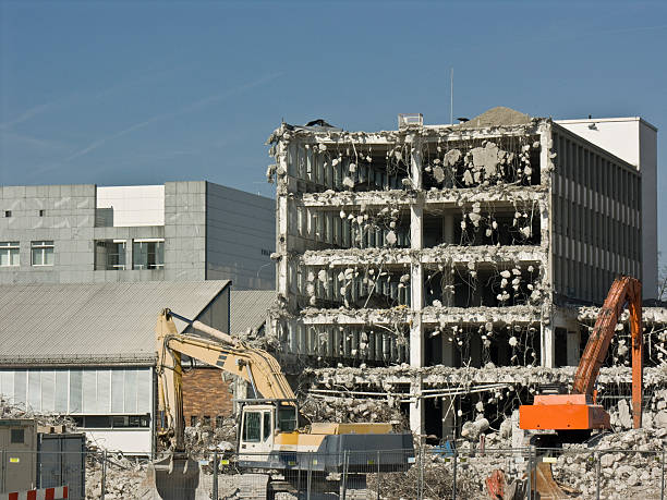 Tearing down the house stock photo