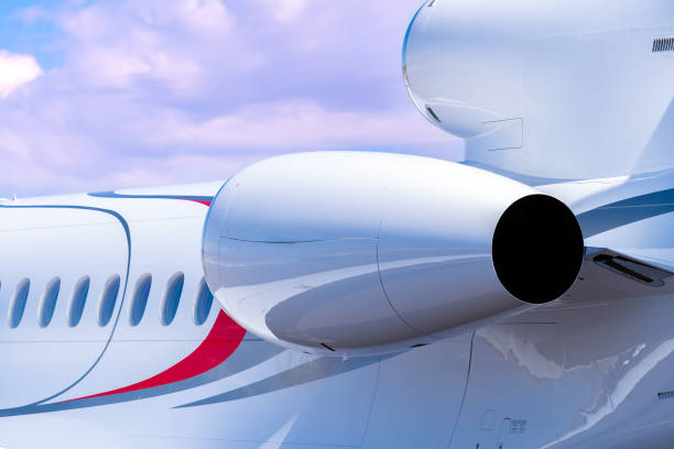 istock Close up of a modern commercial Jet engine tail 1789581122