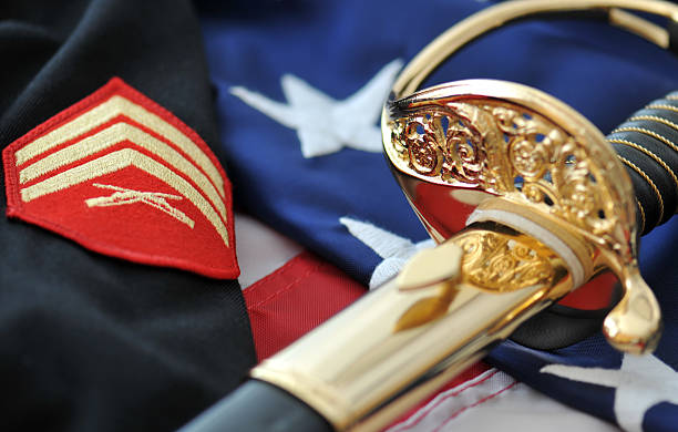 Honoring America's Marines stock photo