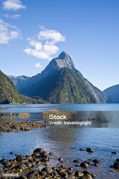Mitre Peak In Milford Sound New Zealand Stock Photo - Download Image Now - Cloud - Sky, Famous Place, Fiordland National Park