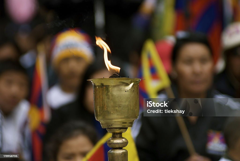 Tibetano independencia linterna - Foto de stock de Antorcha libre de derechos