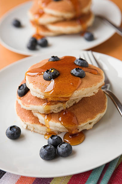 istock Blueberry pancakes & maple syru 178959075